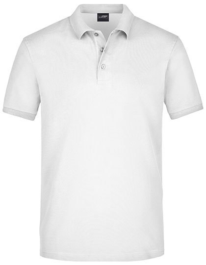 Daiber - Men´s Elastic Polo Piqué - White