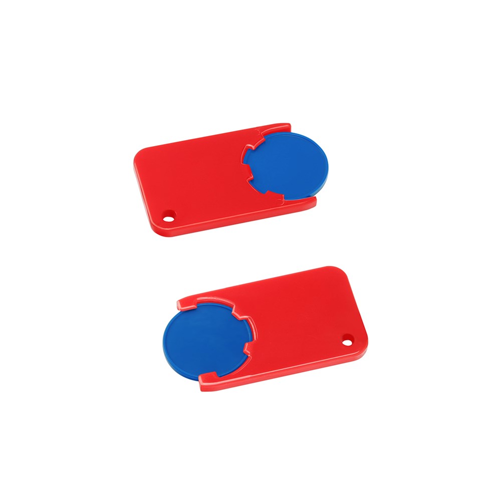 Chiphalter mit 1€-Chip "Beta" - blau/rot