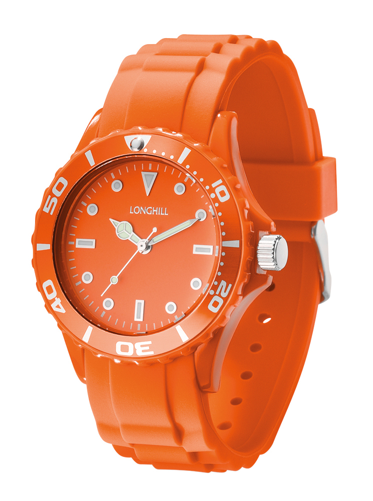 Kunststoffuhr LOGI LADY - Orange