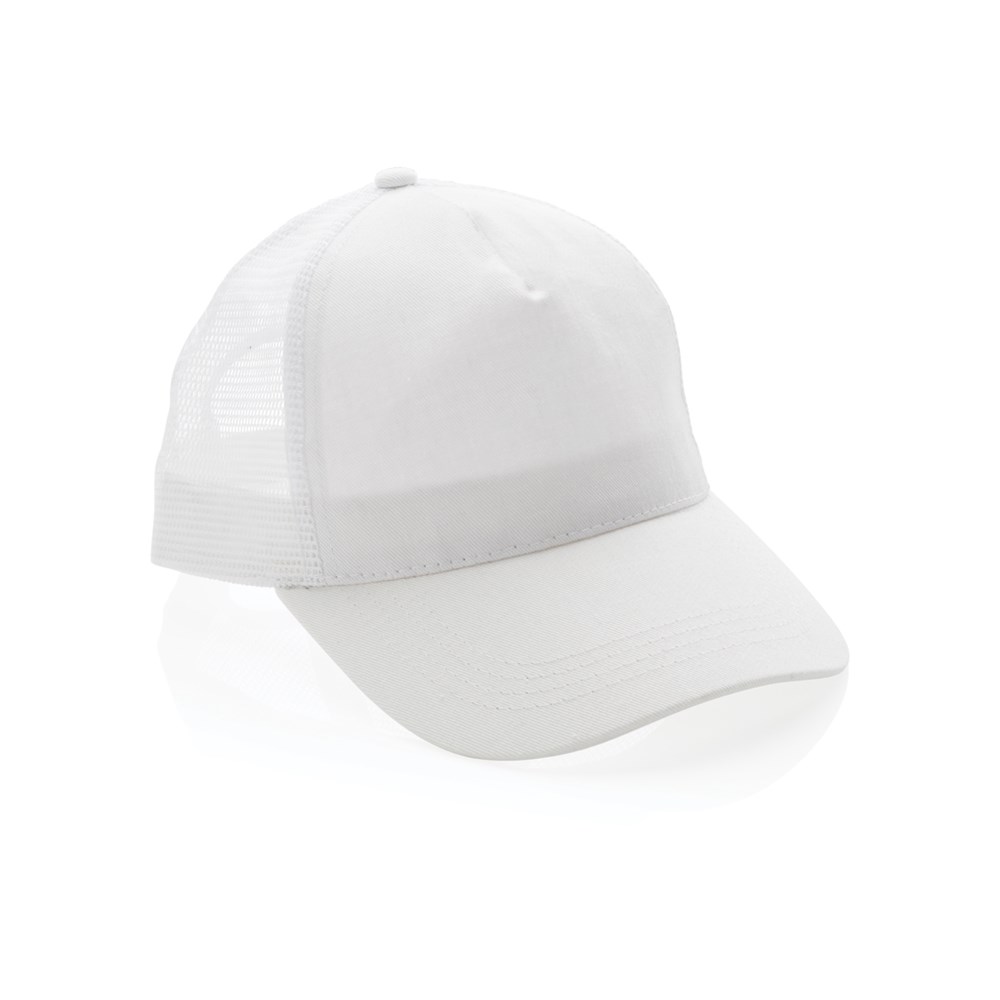 Impact AWARE™ 190gr Brushed rCotton 5 Panel Trucker-Cap - weiß (± PMS White)
