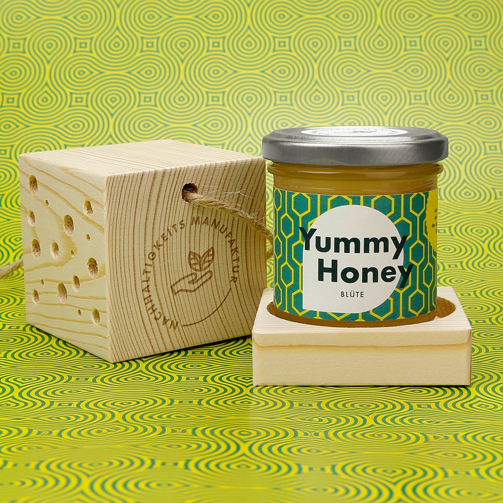 Wildbienen-Würfel Set midi mit beeswe.love Blütenhonig
