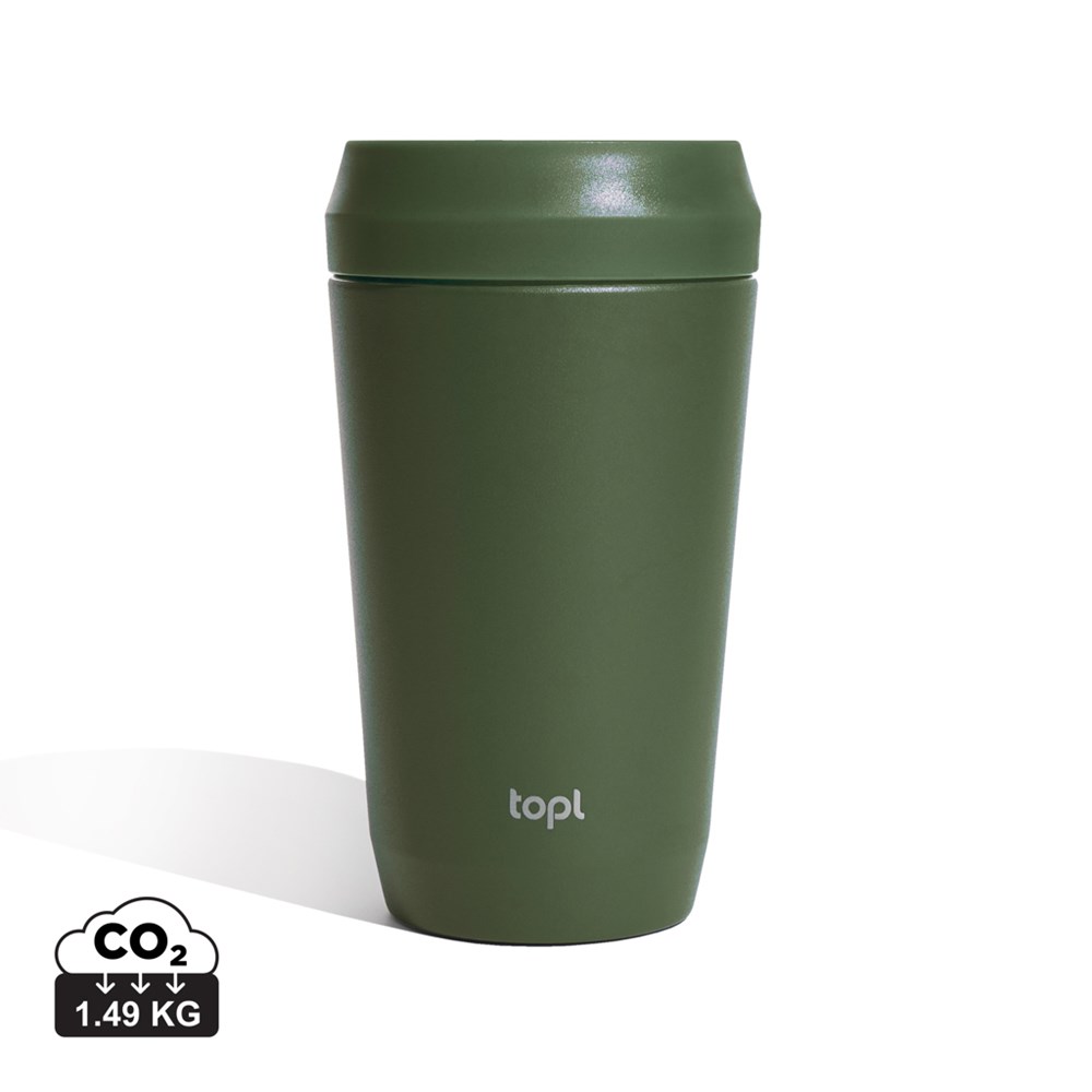 Topl-Trinkbecher aus rec. Stahl mit 360-Grad-Deckel 354ml