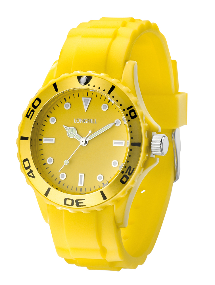 Kunststoffuhr LOGI LADY - gelb