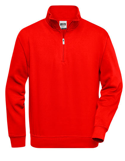 Daiber - Workwear Half Zip Sweat - Red