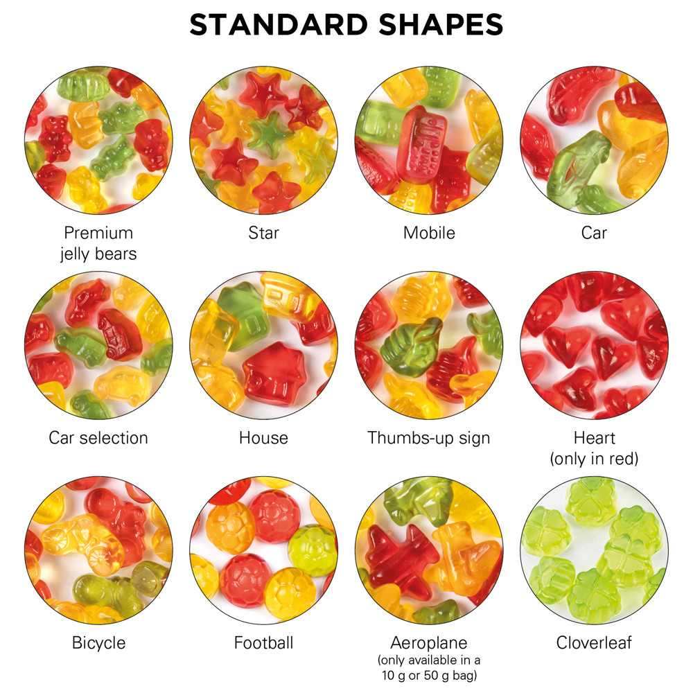 Fruchtgummi Tetraeder, Folie transparent, Trolli Fruchtgummi Autos