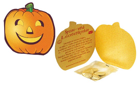Klappkärtchen Halloween, Kürbis, 1-4 c Digitaldruck inklusive