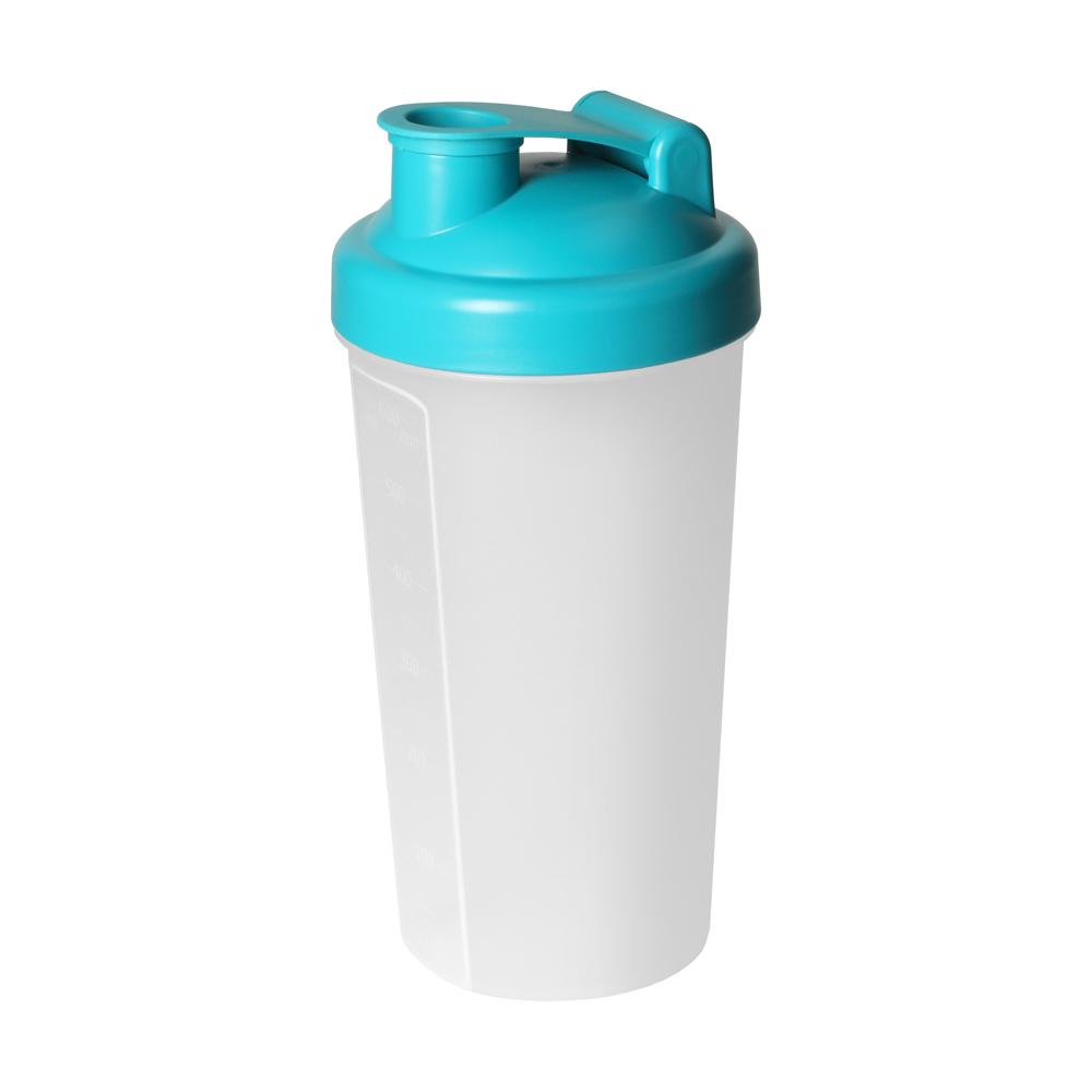 Shaker "Protein", 0,60 l - teal/transparent