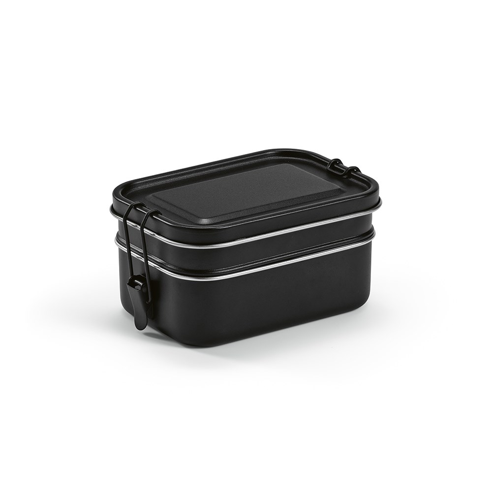 Tintoretto Lunchbox recy. Edelstahl 1240 ml  - Schwarz