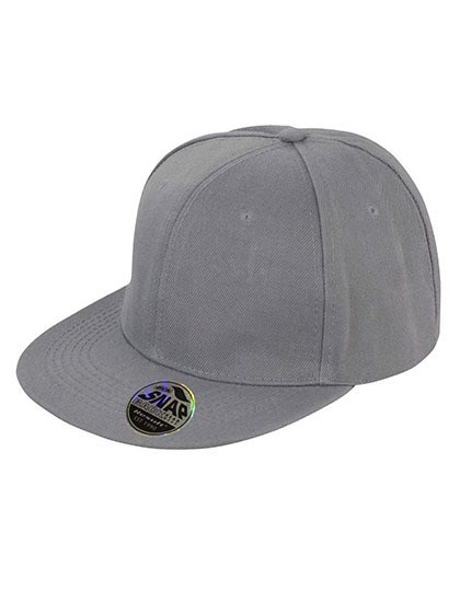 Result Headwear - Bronx Original Flat Peak Snapback Cap - Heather Grey