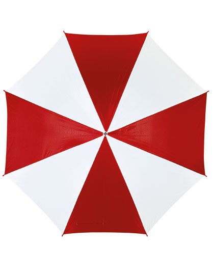 L-merch - Automatik Stockschirm mit Kunststoffgriff - Red, White