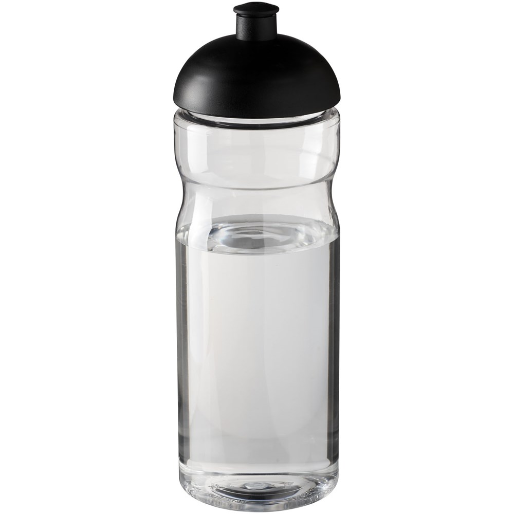 H2O Active® Base 650 ml Sportflasche mit Stülpdeckel - transparent, schwarz