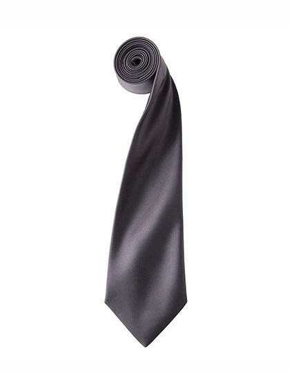 Premier Workwear - Colours Collection Satin Tie - Dark Grey