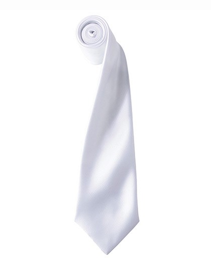 Premier Workwear - Colours Collection Satin Tie - White