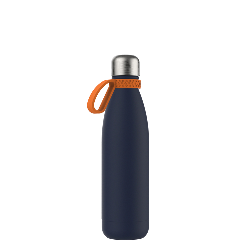 Thermotrinkflasche RETUMBLER-NIZZA - orange, marineblau, silber