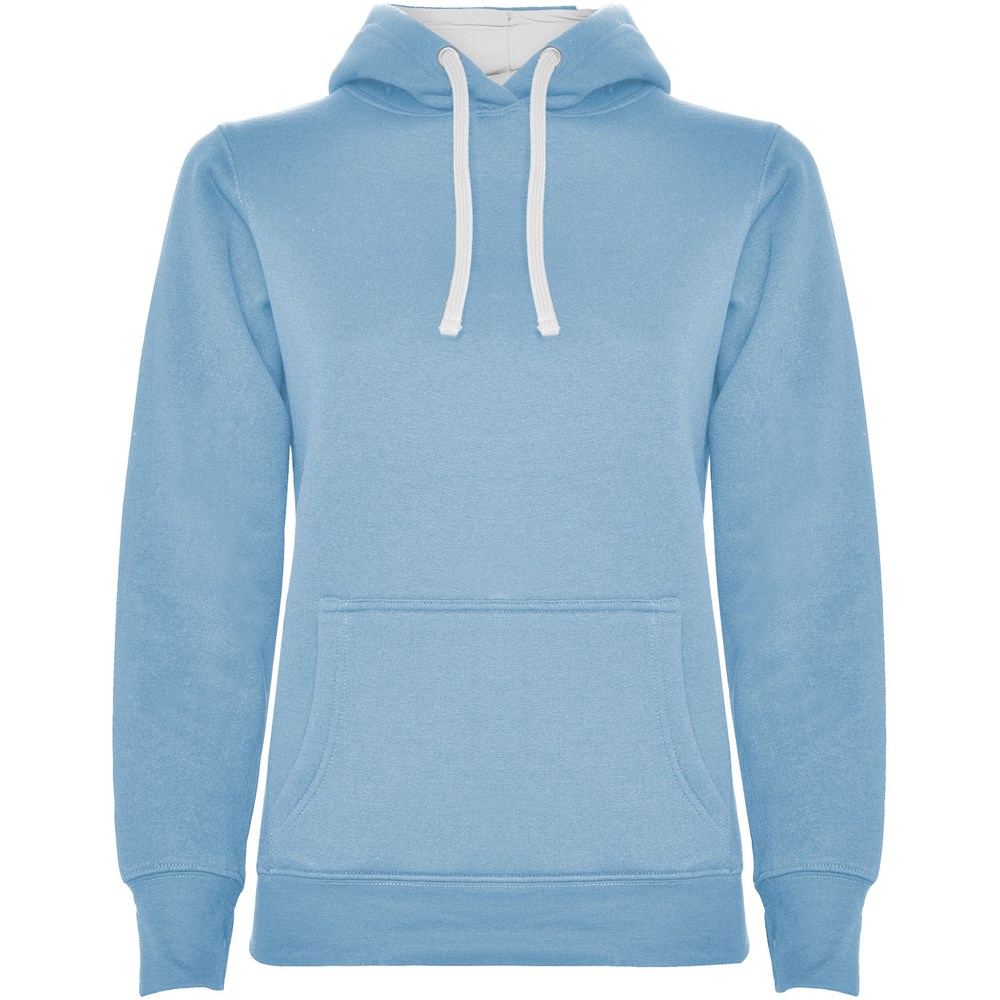 Urban Kapuzenpullover für Damen - himmelblau, weiss