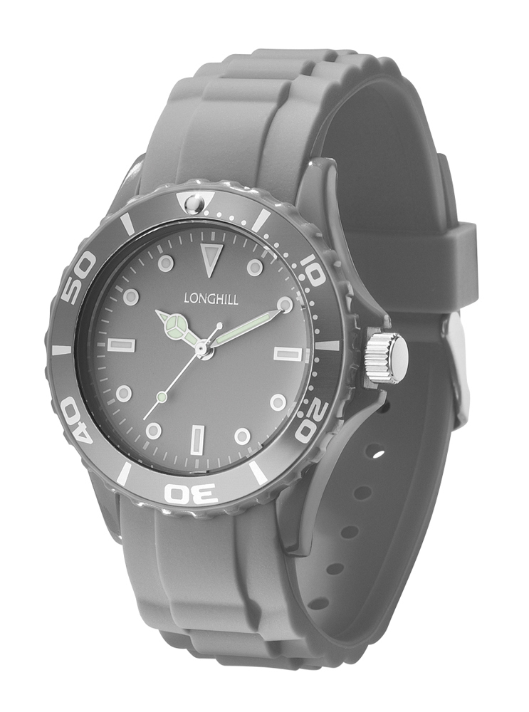 Kunststoffuhr LOGI LADY - grau