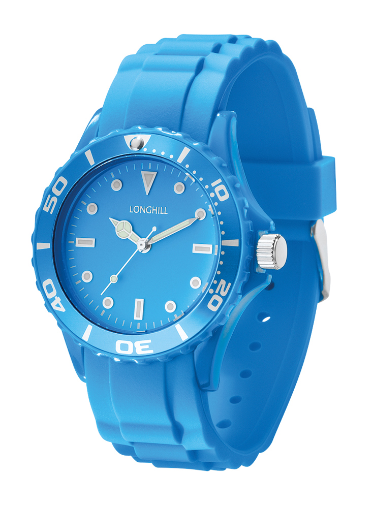 Kunststoffuhr LOGI LADY - hellblau