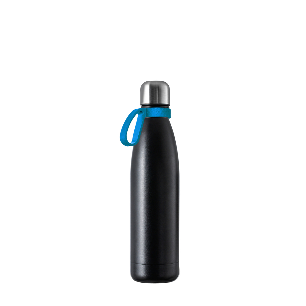 Thermotrinkflasche RETUMBLER-NIZZA - schwarz, silber, cyan
