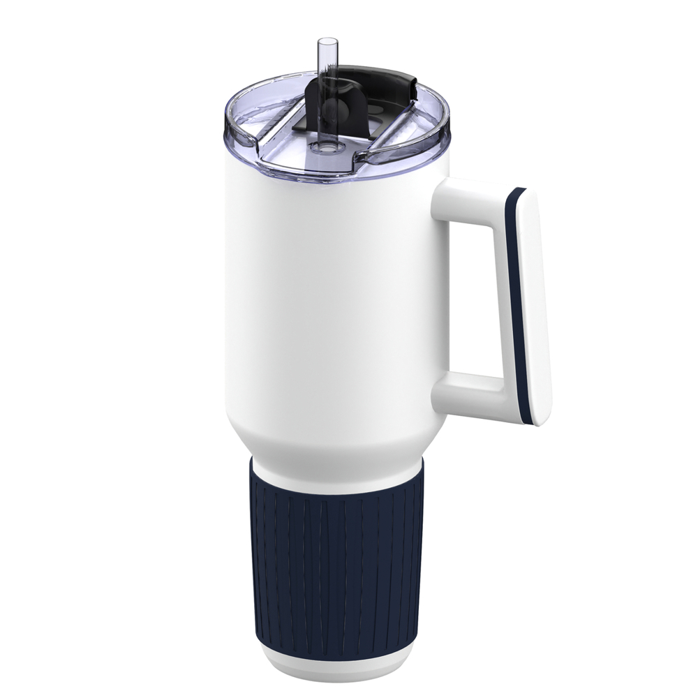 Thermobecher RETUMBLER-myKINGS CANYON 1200 - weiß, marineblau