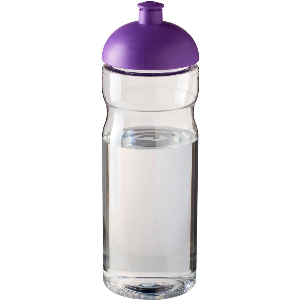 H2O Active® Eco Base 650 ml Sportflasche mit Stülpdeckel - transparent, lila