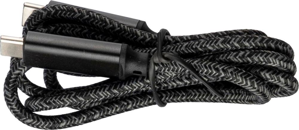 Ladekabel aus Nylongewebe 65W Claudia - schwarz