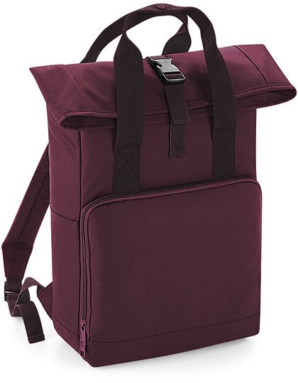 BagBase - Twin Handle Roll-Top Backpack - Burgundy