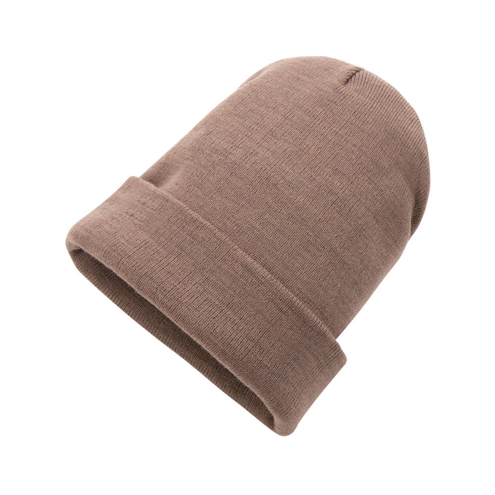 Impact Polylana® Beanie mit AWARE™ Tracer - braun (± PMS Leafless tree)
