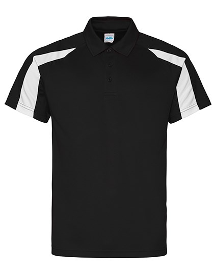 Just Cool - Contrast Cool Polo - Jet Black, Arctic White