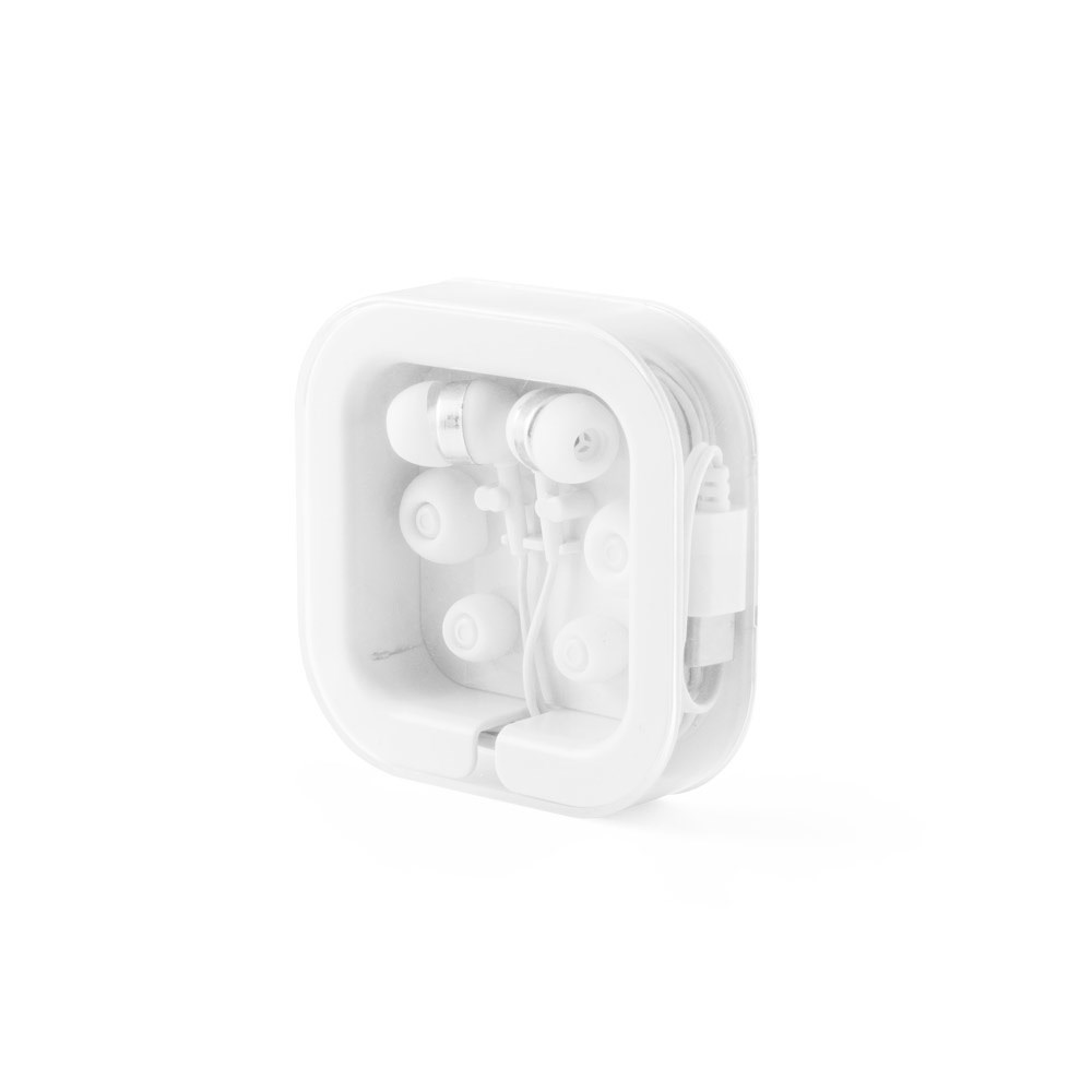 PRESLEY. In-Ear Kopfhörer mit 1.2 Meter langem USB-C-Kabel und integriertem Mikrofon aus ABS - weiß