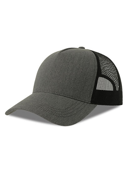 Atlantis - Rapper Cotton-S Cap - Grey Melange, Black
