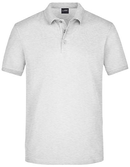 Daiber - Men´s Elastic Polo Piqué - Grey Heather