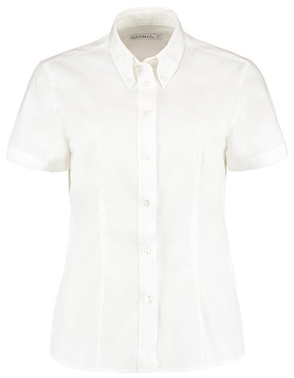 Kustom Kit - Women´s Tailored Fit Corporate Oxford Shirt Short Sleeve - White