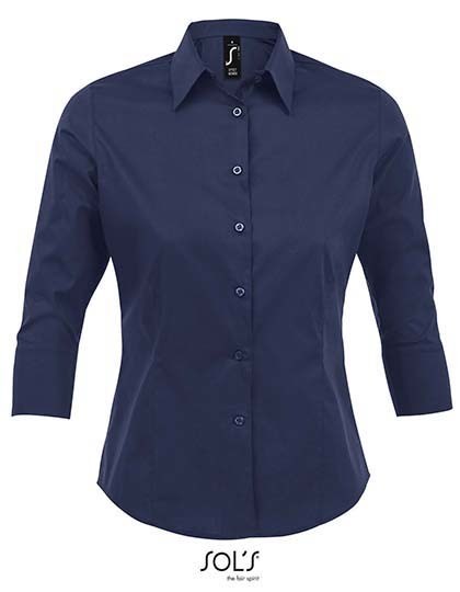 SOL´S - Women´s Stretch-3/4-Sleeve Blouse Effect - Dark Blue