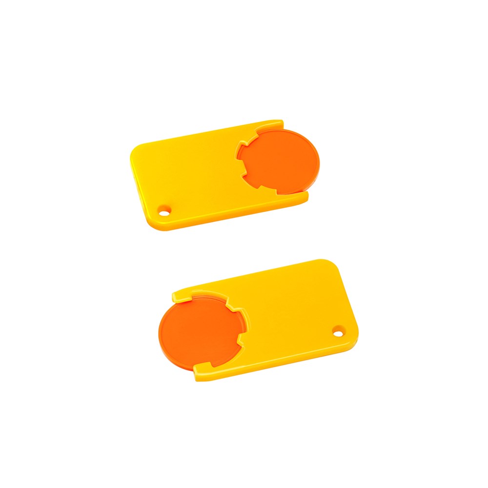Chiphalter mit 1€-Chip "Beta" - orange/gelb