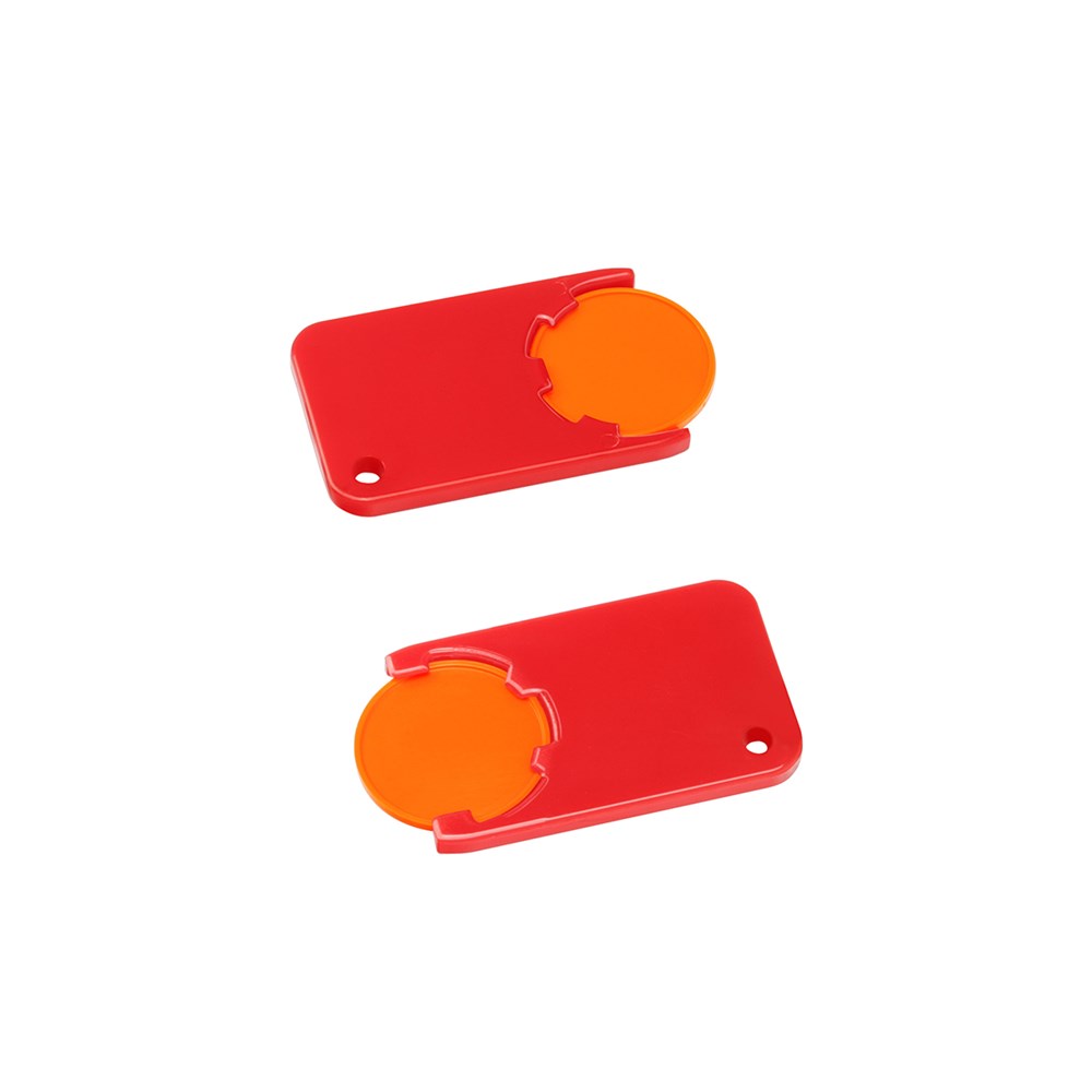 Chiphalter mit 1€-Chip "Beta" - orange/rot